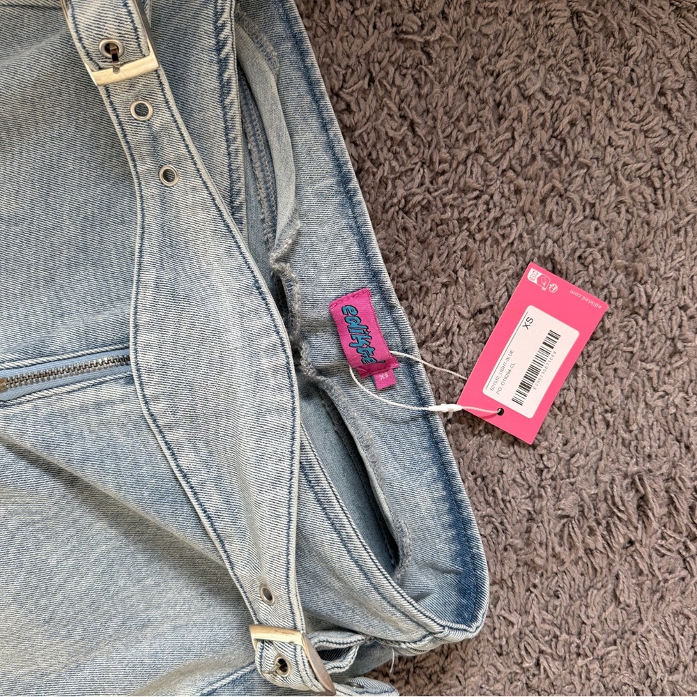 Edikted Light Blue Denim Boot Cut Jeans XS NWT